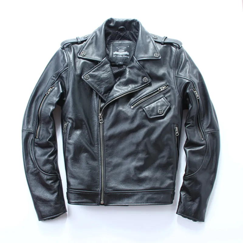2019 Men Black Diagonal Zipper Genuine Leather Motorcycle Jacket Real Thick Cowhide Plus Size 4XL Slim Biker Coat FREE SHIPPING
2019 Men Black Diagonal Zipper Genuine Leather Motorcycle Jacket Real Thick Cowhide Plus Size 4XL Slim Biker Coat FREE SHIPPING