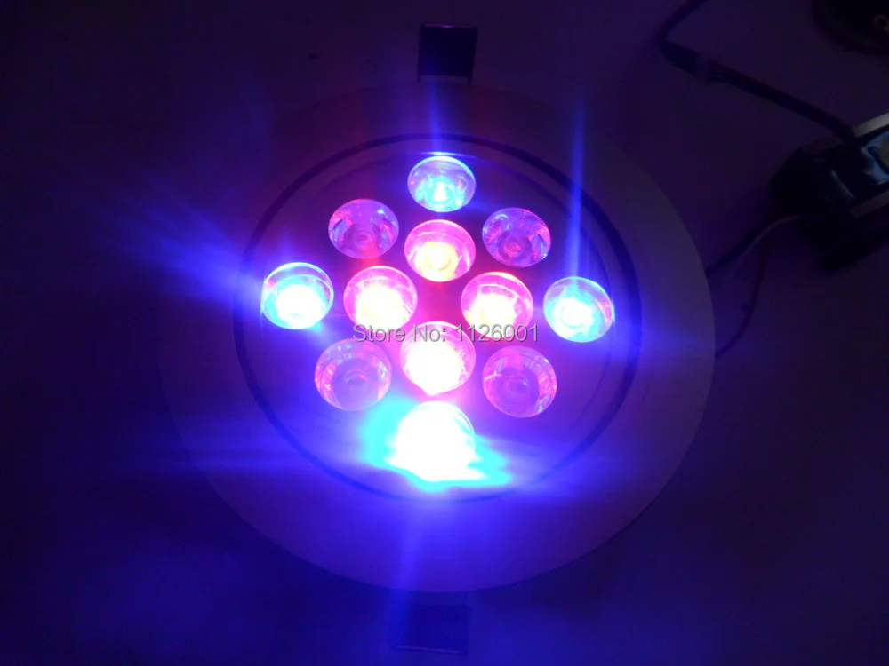 

9w 12w RGB LED Downlight Recessed Ceiling Light, Round Panel Lamp -for Bathroom Bedroom Kitchen Lighting (6000K, AC220-265v