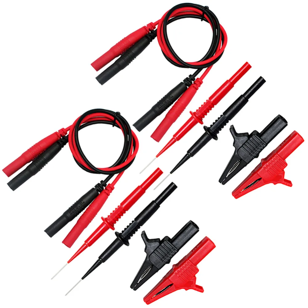 

AideTek Two needle tipped tip test TL809 leads set for multimeter two alligator clips for Multimeter 2TLP20166