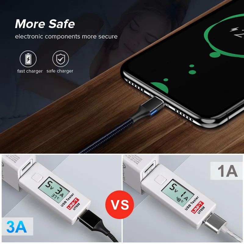 Магнитный кабель GETIHU 2m 3A Quick Charge 3 0 Micro USB для Samsung iPhone XS Type C зарядный быстрой