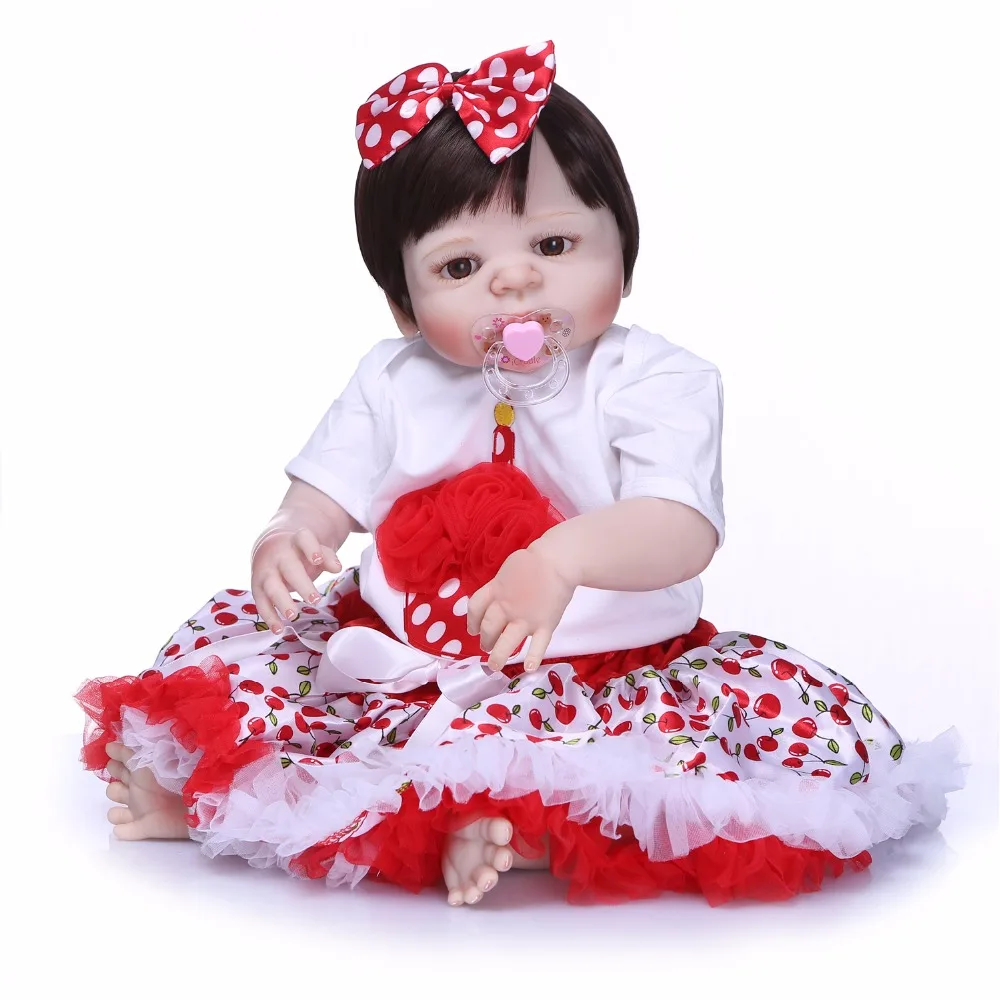 57CM Real Full Body Silicone Girl Reborn Baby Doll Bath Toys Lifelike Baby Princess Realistia Doll Bebe Reborn Bonecas
57CM Real Full Body Silicone Girl Reborn Baby Doll Bath Toys Lifelike Baby Princess Realistia Doll Bebe Reborn Bonecas