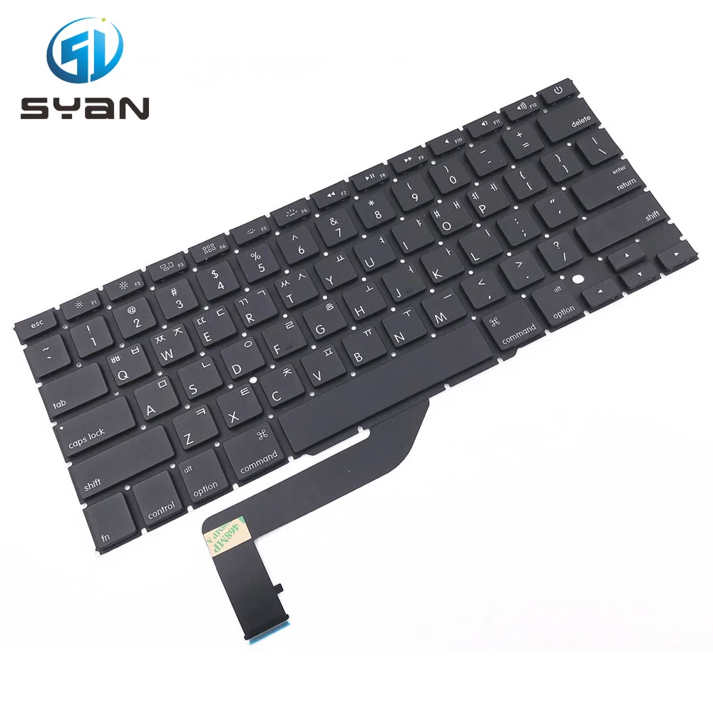 

Korean A1398 keyboard with backlight for Macbook Pro Retina 15.4 inches laptop MC975 ME665 ME293 ME294 keyboards with backlit