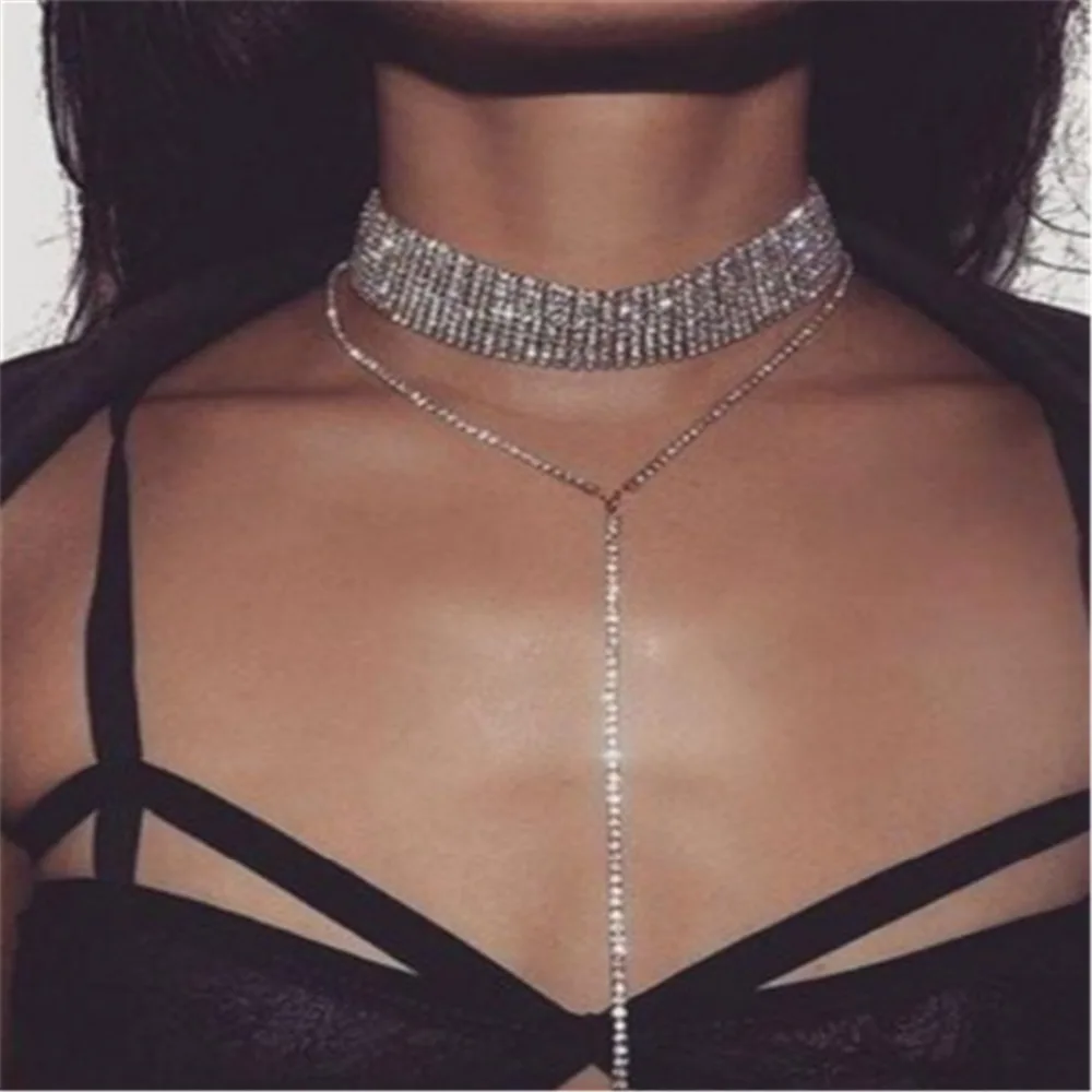 BK Fashion Rhinestones Choker Statement Necklace Women Luxury Crystal Chokers Necklaces Maxi Collar Torques Accessories
BK Fashion Rhinestones Choker Statement Necklace Women Luxury Crystal Chokers Necklaces Maxi Collar Torques Accessories