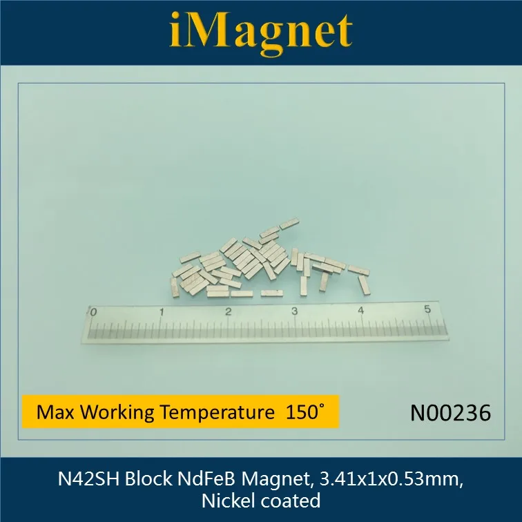 N00236 100 шт. N42SH Блок редкоземельный неодимовый магнит, 3,41x1x0,53 мм, Ndfeb магнит, блок 3,41x1x0,53 мм магнит
N00236 100 шт. N42SH Блок редкоземельный неодимовый магнит, 3,41x1x0,53 мм, Ndfeb магнит, блок 3,41x1x0,53 мм магнит