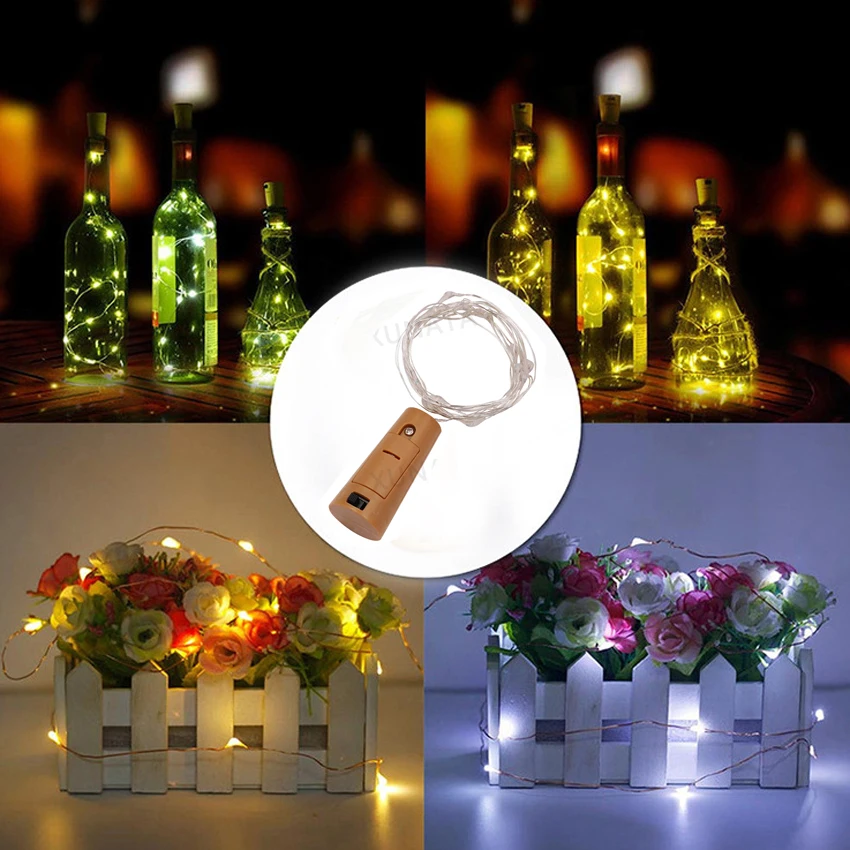2m 20-LED Copper Wire String Light with Bottle Stopper for Glass Craft Bottle Valentines Wedding Decoration Fairy Lights
2m 20-LED Copper Wire String Light with Bottle Stopper for Glass Craft Bottle Valentines Wedding Decoration Fairy Lights