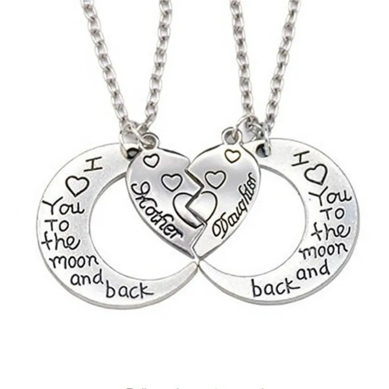 2Pcs/set I Love You To The Moon And Back Mother Daughter Moon Love Heart Pendant Necklace Mothers Day Christmas Gifts For Her
2Pcs/set I Love You To The Moon And Back Mother Daughter Moon Love Heart Pendant Necklace Mothers Day Christmas Gifts For Her