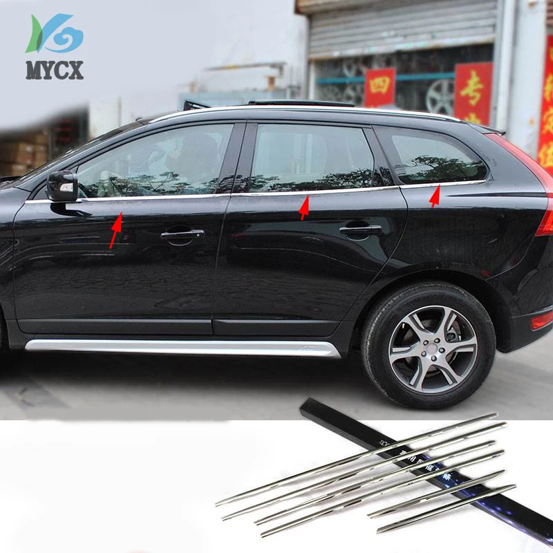 6 шт. молдинговые полосы из нержавеющей стали для двери и окна Volvo XC60 XC 60 2009