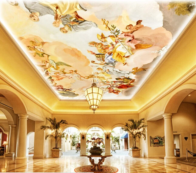 Custom vintage wallpaper, continental oil painting used for ceiling wall waterproof papel de parede
Custom vintage wallpaper, continental oil painting used for ceiling wall waterproof papel de parede