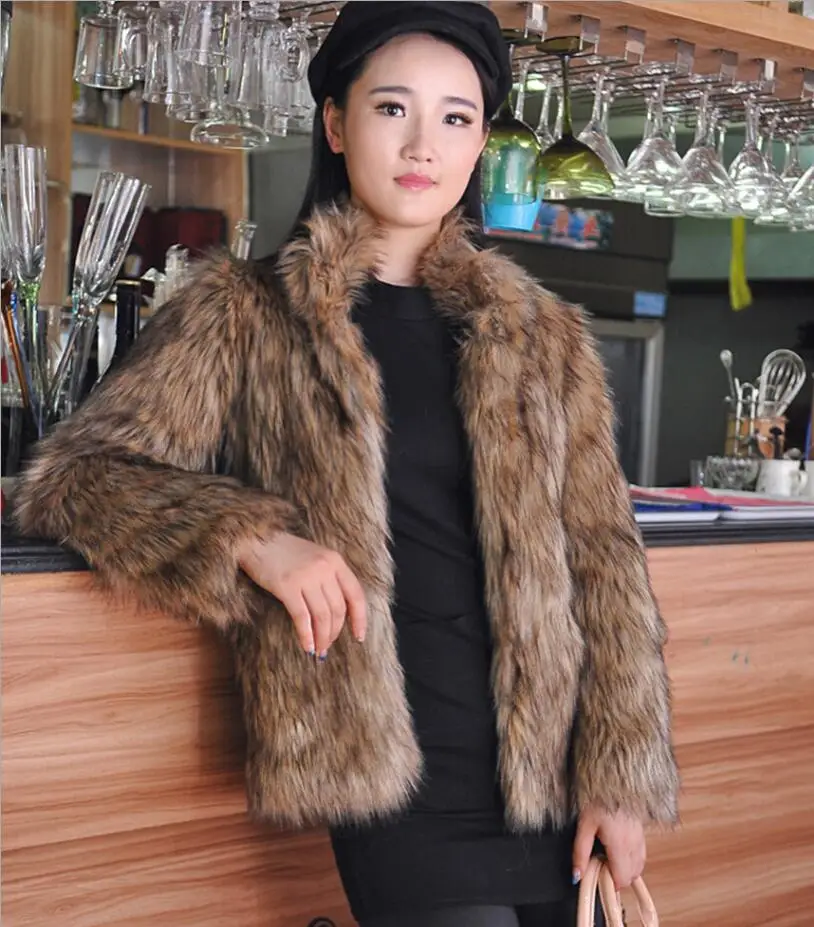 Hot selling winter fashion women faux fox fur coats,Mandarin collar brown overcoat,Slim luxury thick warm fur jackets Plus size
Hot selling winter fashion women faux fox fur coats,Mandarin collar brown overcoat,Slim luxury thick warm fur jackets Plus size