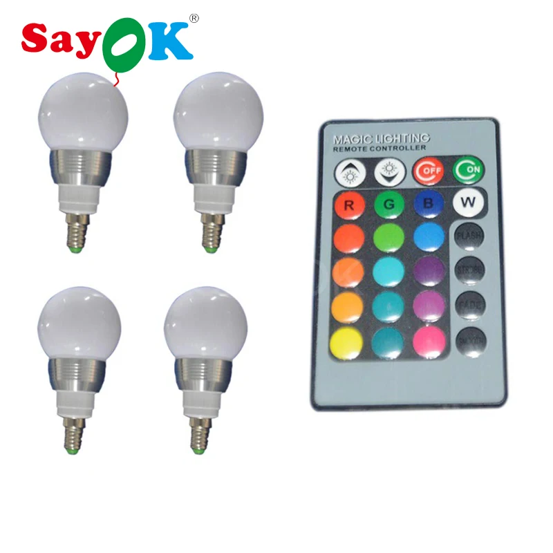 4PCS LED Light Bulbs with One Remote Controller for LED Inflatable Hanging Decoration
4PCS LED Light Bulbs with One Remote Controller for LED Inflatable Hanging Decoration