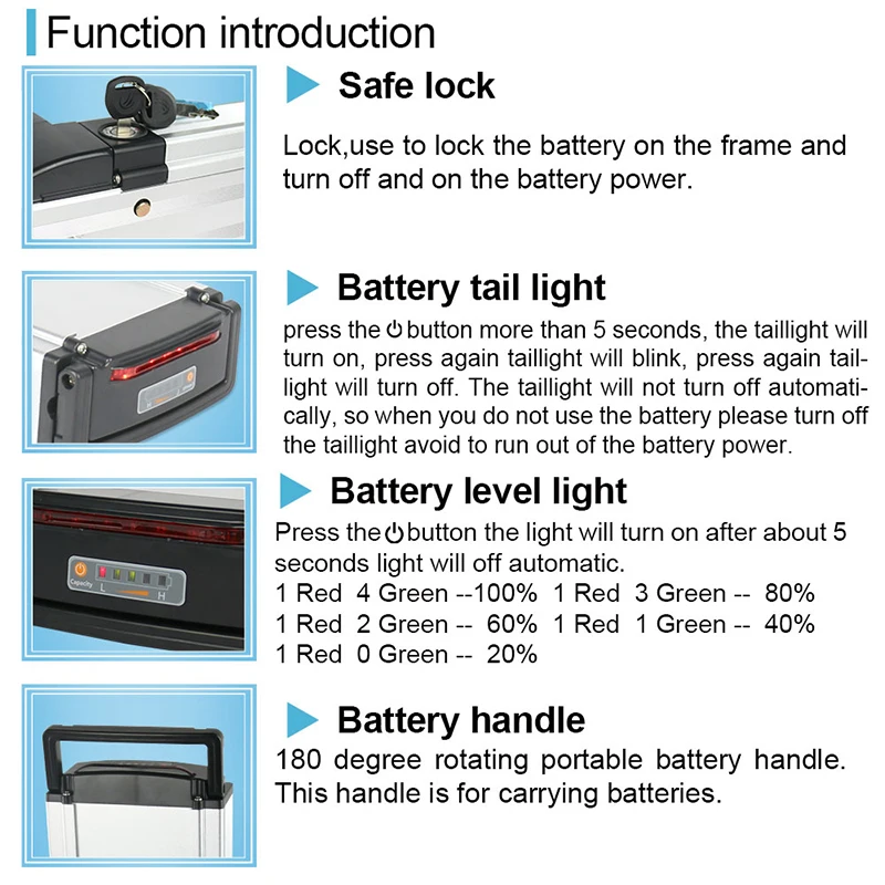 36V 17.5Ah 15Ah Truck Battery with Double Layer Luggage Rack for 500W 350W 250W Bafang BBS02 BBS01 Tongsheng TSDZ2 Motors
36V 17.5Ah 15Ah Truck Battery with Double Layer Luggage Rack for 500W 350W 250W Bafang BBS02 BBS01 Tongsheng TSDZ2 Motors