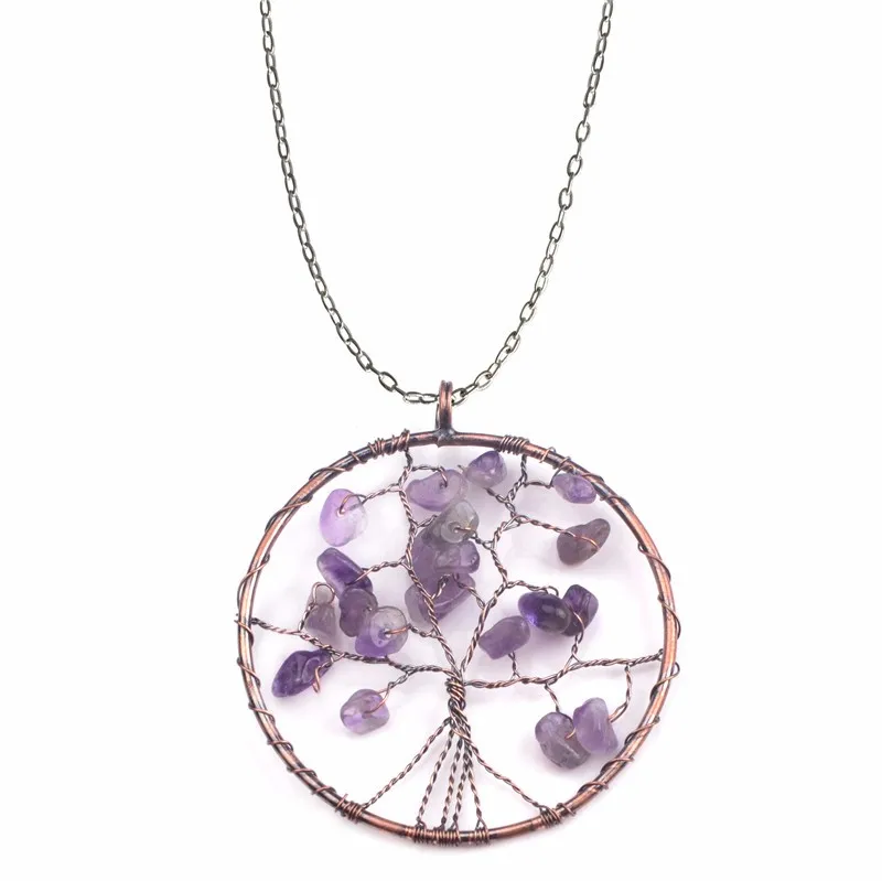Vintage Jewelry Handmade Wire Wrapped Tree of life Pendant Necklace Crystals Quartz Natural Stone
Vintage Jewelry Handmade Wire Wrapped Tree of life Pendant Necklace Crystals Quartz Natural Stone