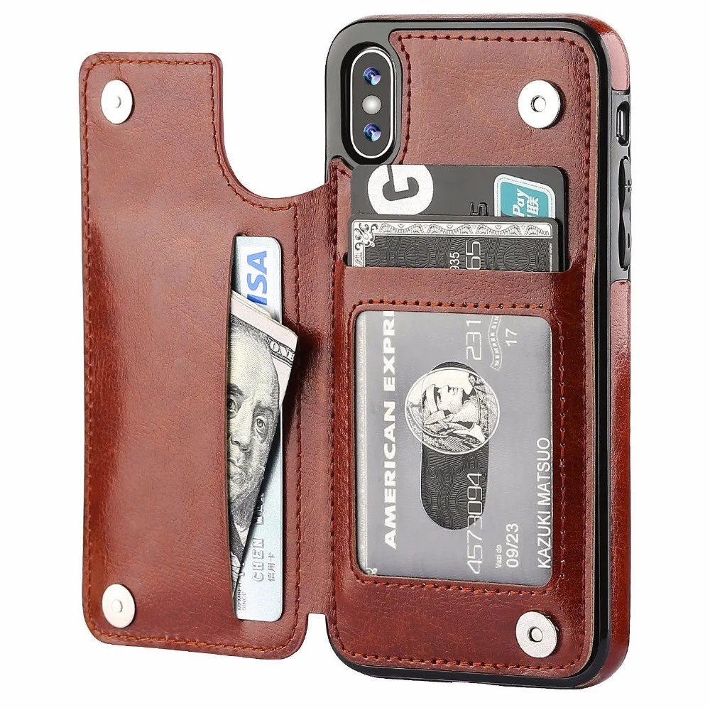 Чехол из искусственной кожи для iPhone XS Max XR X чехол бумажник с магнитной застежкой