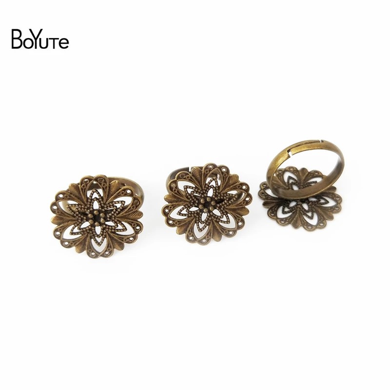 BoYuTe 20Pcs 6 Colors 20MM Filigree Flower Ring Base Vintage Jewelry Findings & Components Adjustable Ring Settings
BoYuTe 20Pcs 6 Colors 20MM Filigree Flower Ring Base Vintage Jewelry Findings & Components Adjustable Ring Settings