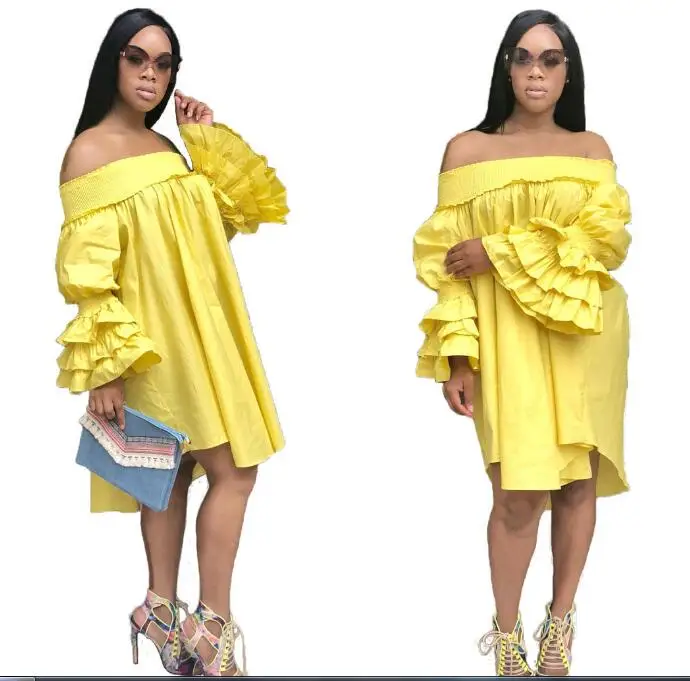 Off Shoulder Strapless Ruffles sleeve Dress Women 2021 Summer Sundresses Beach Casual Shirt Short Party Dress Robe Femme
Off Shoulder Strapless Ruffles sleeve Dress Women 2021 Summer Sundresses Beach Casual Shirt Short Party Dress Robe Femme