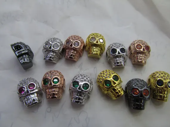 12pcs Assorted Skull Beads, Diamond Pave Beads Crystal Pave Bead, Skull Head Bead with Clear CZ Pave 14x10mm
12pcs Assorted Skull Beads, Diamond Pave Beads Crystal Pave Bead, Skull Head Bead with Clear CZ Pave 14x10mm
