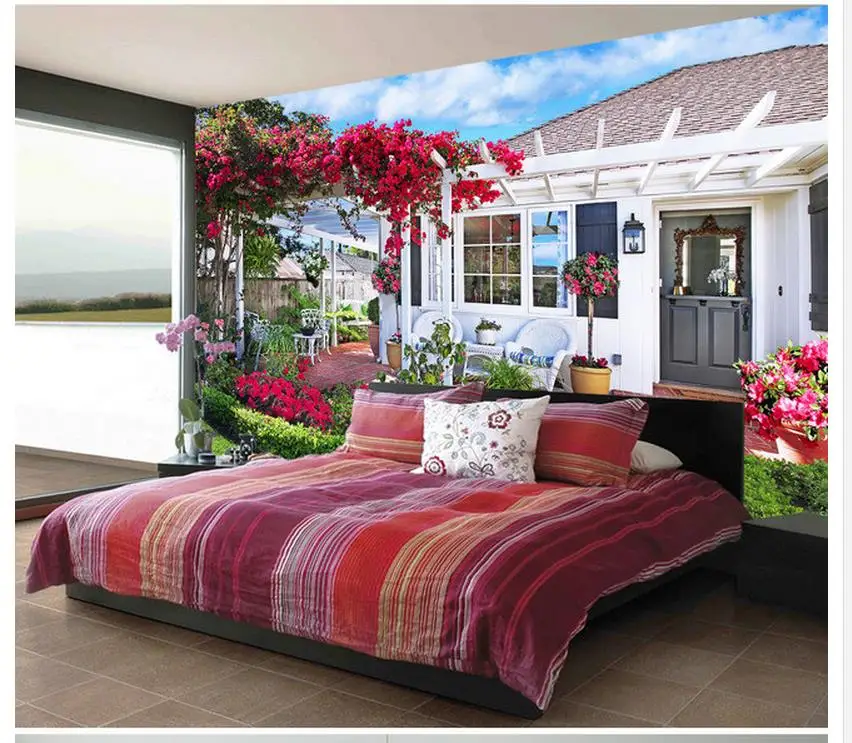 3d wallpaper for room Garden Villa Flower rattan backdrop mural painting photos Home Decoration
3d wallpaper for room Garden Villa Flower rattan backdrop mural painting photos Home Decoration