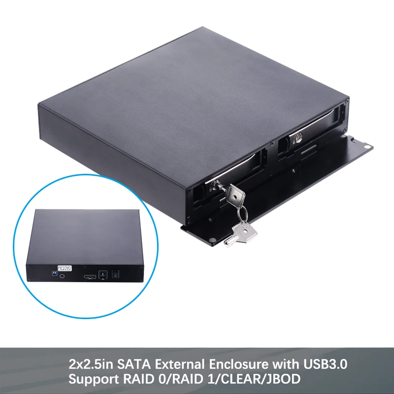 Uneatop алюминиевый 2 5 дюймовый двойной отсек SATA съемный внешний SSD/HDD корпус с