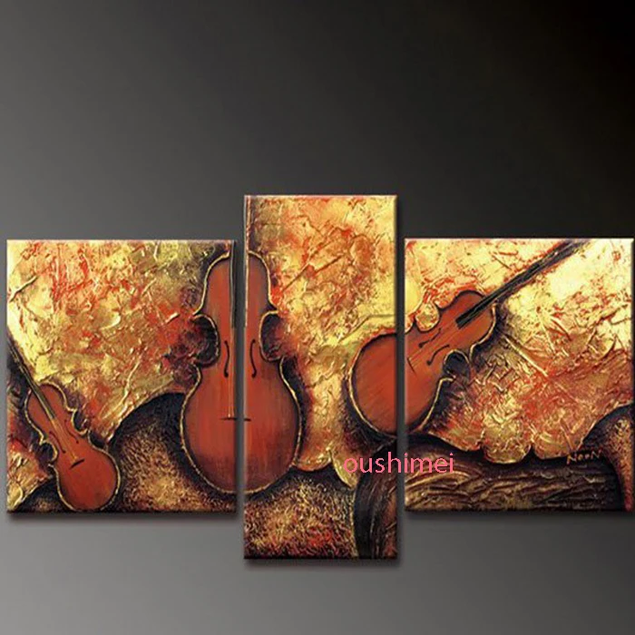 Handmade Wall Painting 3 Piece Modern Violin Living Room Decor No Frame Abstract Paintings Decorative Music Oil Painting
Handmade Wall Painting 3 Piece Modern Violin Living Room Decor No Frame Abstract Paintings Decorative Music Oil Painting