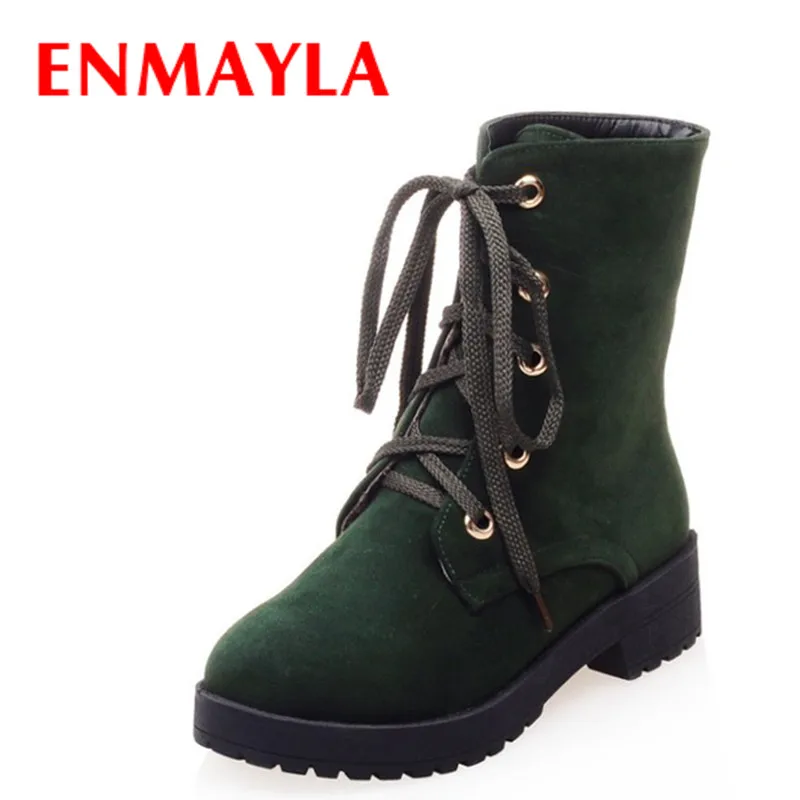 ENMAYLA/новые женские ботильоны на плоской подошве со шнуровкой; Зимняя теплая обувь из нубука; Женские повседневные ботинки на платформе; Цвет...
ENMAYLA/новые женские ботильоны на плоской подошве со шнуровкой; Зимняя теплая обувь из нубука; Женские повседневные ботинки на платформе; Цвет...
