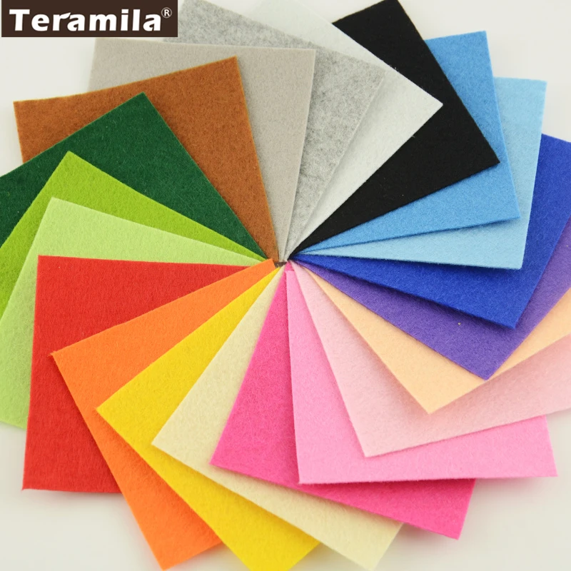 Teramila Polyester Felt Fabric pack Cloth DIY Handmade Sewing Home Decor Material Thickness 1mm Mix 20 Colors/lot 10cmx10cm each
Teramila Polyester Felt Fabric pack Cloth DIY Handmade Sewing Home Decor Material Thickness 1mm Mix 20 Colors/lot 10cmx10cm each