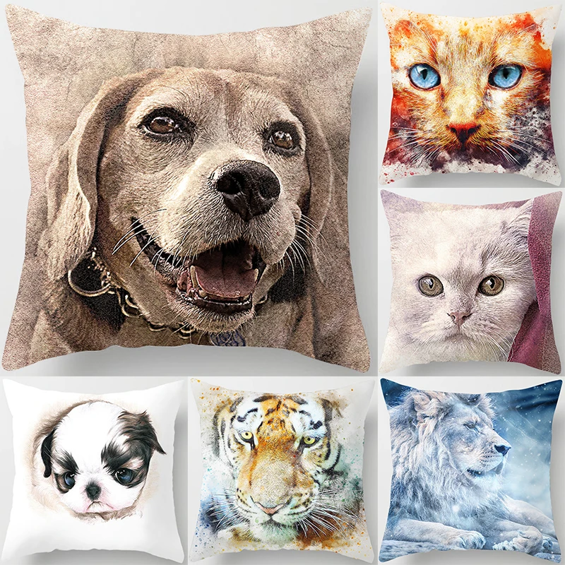 44*44 Simulated Animal Cushion Cover Cat Dog Cushion Home Decoration Pillowcase Comfortable Sofa Car Bedroom Pillow Cover
44*44 Simulated Animal Cushion Cover Cat Dog Cushion Home Decoration Pillowcase Comfortable Sofa Car Bedroom Pillow Cover