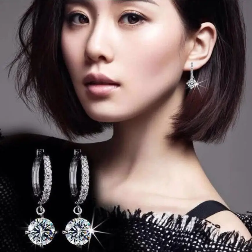 New Round Four Claws Zircon Drop Earrings For Women Trend Creative 925 Sterling Silver Jewelry Party Gift Oorbellen SAE126
New Round Four Claws Zircon Drop Earrings For Women Trend Creative 925 Sterling Silver Jewelry Party Gift Oorbellen SAE126