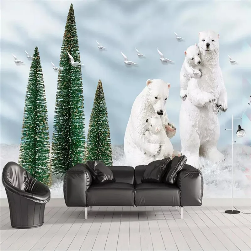 3D wallpaper creative three-dimensional snow white bear bird background wall professional production mural photo wallpaper
3D wallpaper creative three-dimensional snow white bear bird background wall professional production mural photo wallpaper