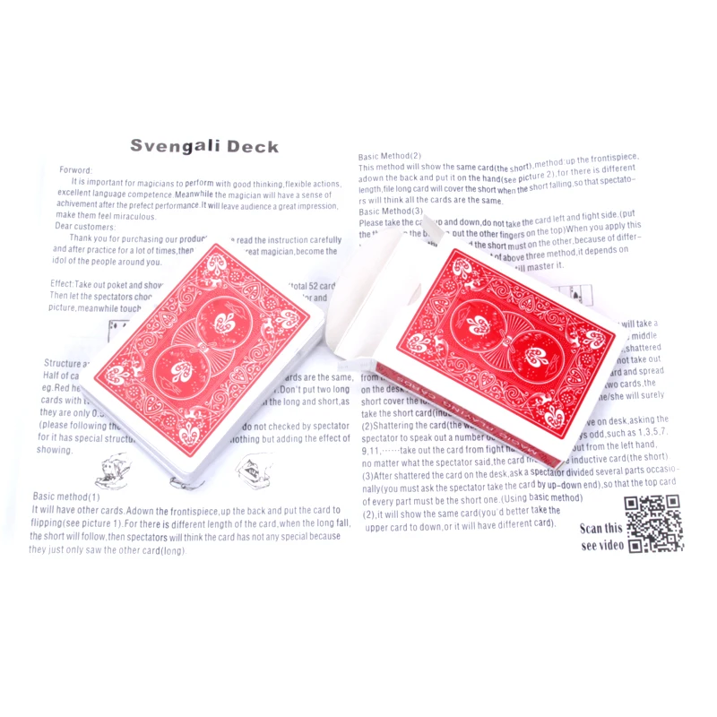 Svengali палуба магический трюк карточка магические фокусы волшебные карточки