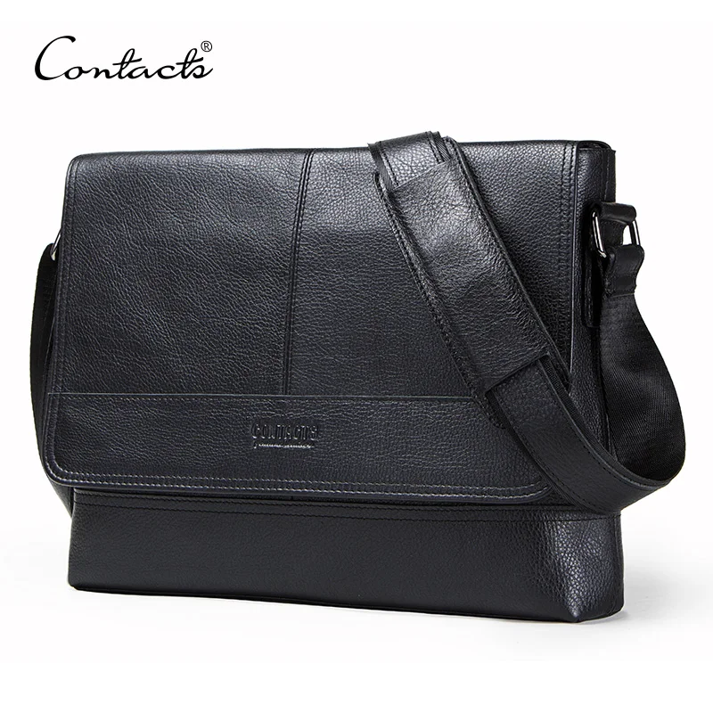 CONTACT'S genuine leather men's shoulder bag for laptop 12'' crossbody bags male bolsa top quality business man messenger bags
CONTACT'S genuine leather men's shoulder bag for laptop 12'' crossbody bags male bolsa top quality business man messenger bags