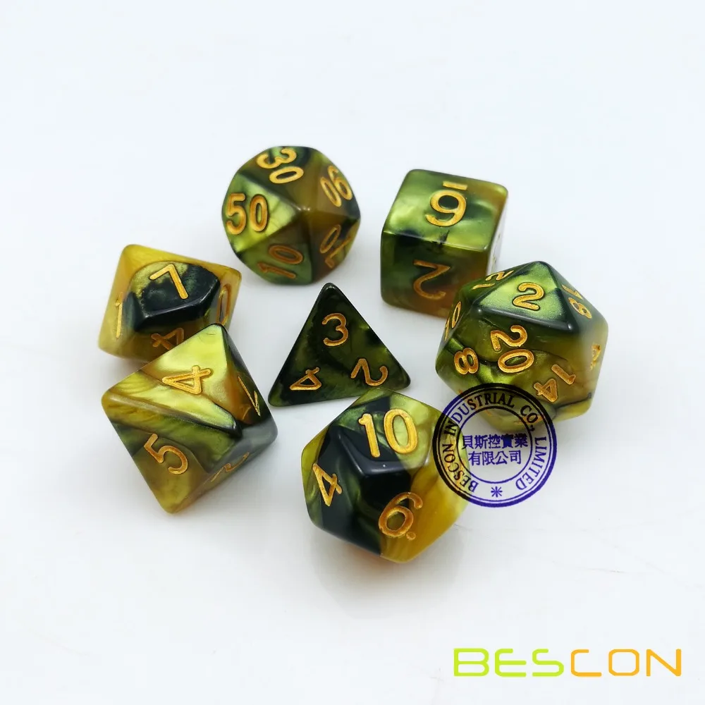 Bescon, высокое качество, золотые близнецы, многогранные игральные кости, полный набор из 7 шт. d4 d6 d8 d10 d12 d20 d %
Bescon, высокое качество, золотые близнецы, многогранные игральные кости, полный набор из 7 шт. d4 d6 d8 d10 d12 d20 d %