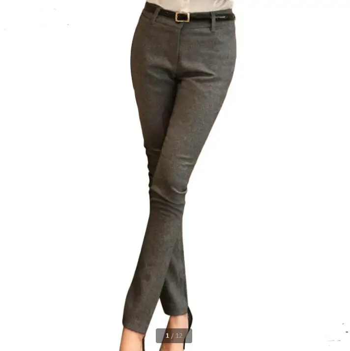 High quality new spring autumn women Straight pants slim formal gray black trousers office ladies plus size work pant
High quality new spring autumn women Straight pants slim formal gray black trousers office ladies plus size work pant