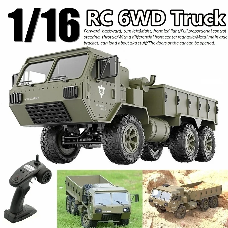 1/16 6WD Outdoor Large Full Proportion Military Truck FY004 Remote Control Truck RTR Toys for Boys
1/16 6WD Outdoor Large Full Proportion Military Truck FY004 Remote Control Truck RTR Toys for Boys