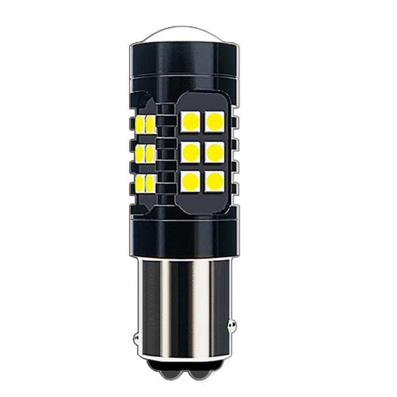 100 шт. 1157 BAY15D P21/5 Вт 1200Lm 27 SMD 3030 светодиодный Автомобильная задняя лампа стояночные