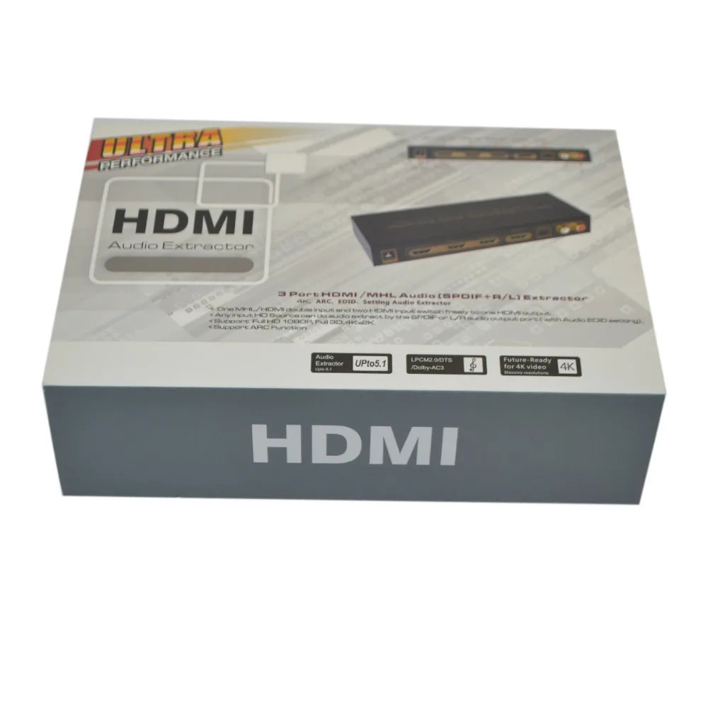 3D 4 К Full HD 1080 P HDMI аудио Splitter Switcher адаптер 3 Порты и разъёмы Вход HDMI/L/R/SPDIF Выход