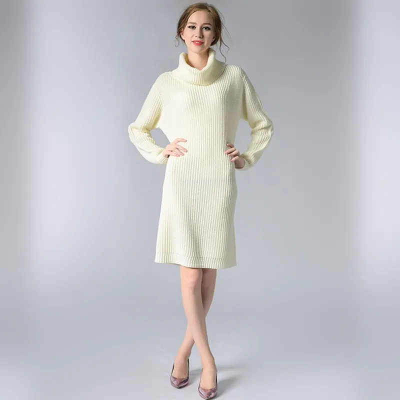 Brand New Women Large Size High Collar Long Bottoming Knit Dress Sweater Fashion Loose Type Women Nice Autumn Winter One Size
Brand New Women Large Size High Collar Long Bottoming Knit Dress Sweater Fashion Loose Type Women Nice Autumn Winter One Size