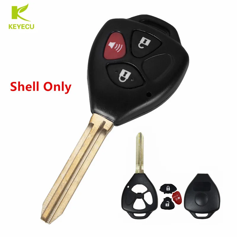 

KEYECU Replacement Uncut Remote Key Shell Case Fob 3 Buttons For Toyota RAV4 Yaris Venza Scion tC/xA/xB/xC