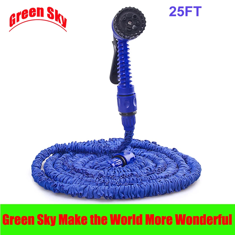 Hot Selling 25FT Flexible Expandable Plastic Garden Water Pipe With Spray Gun Magic Hose
Hot Selling 25FT Flexible Expandable Plastic Garden Water Pipe With Spray Gun Magic Hose