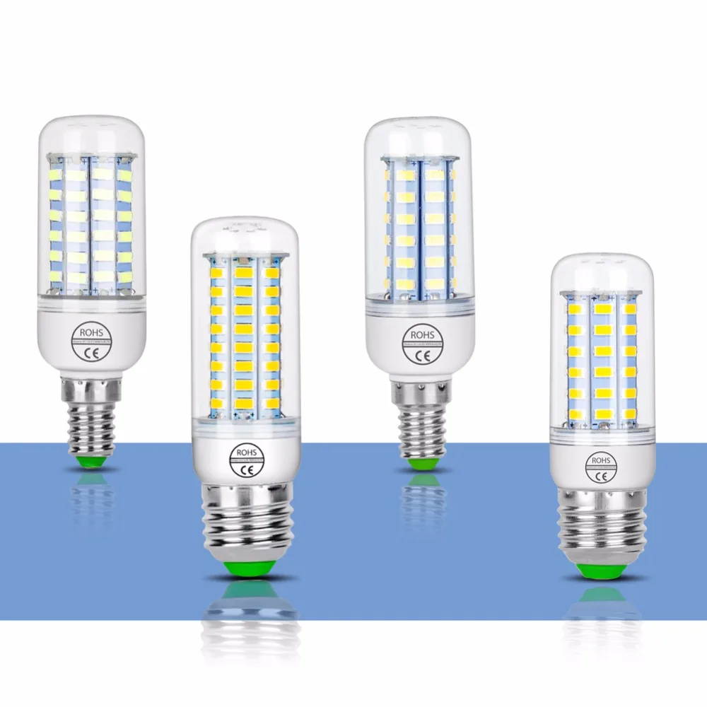 

5PCS Led 5730SMD Corn Lamp E27/E14 LED Light Bulb 5W 7W 9W 12W 15W 18W Spotlight 220V 24 36 48 56 69 72leds Energy Saving Bulbs