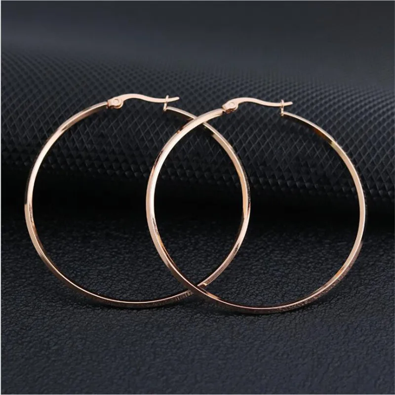 Rose Gold Vacuum Plating Men Women Hoop Earrings 60mm 316l Stainless Steel Earring No Fade Allergy Free
Rose Gold Vacuum Plating Men Women Hoop Earrings 60mm 316l Stainless Steel Earring No Fade Allergy Free