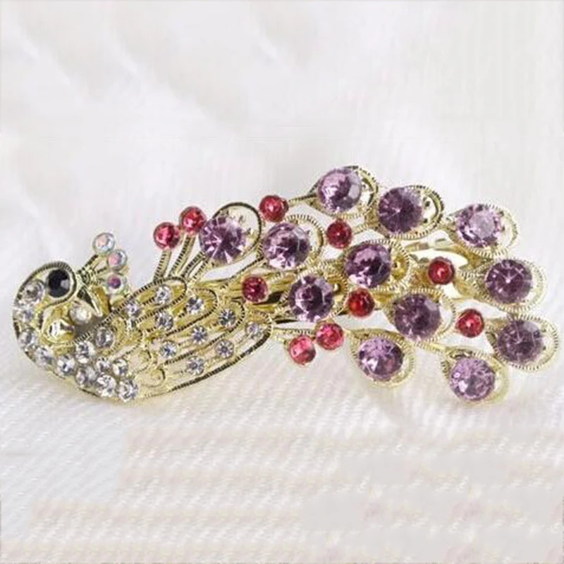 New Charm Simulated Rhinestone Peacock Hair Clip Charm Alloy Hairpin Headwear Barrettes Jewelry Accessories Women Lady Headwear
New Charm Simulated Rhinestone Peacock Hair Clip Charm Alloy Hairpin Headwear Barrettes Jewelry Accessories Women Lady Headwear