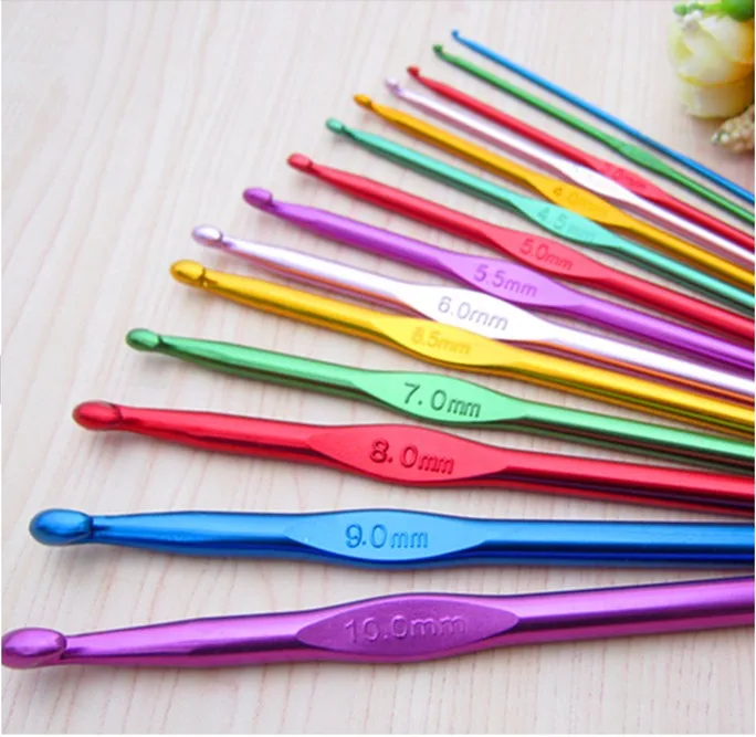 New Color Aluminum Alloy Oxidation Crochet hook Knits Sweaters Clothing Lace Knitting needles Needle sewing costura
New Color Aluminum Alloy Oxidation Crochet hook Knits Sweaters Clothing Lace Knitting needles Needle sewing costura