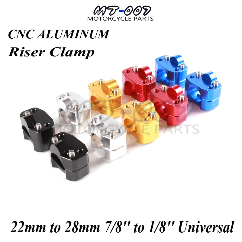 CNC 22 мм до 28 мм 7/8 ''до 1/8'' универсальный большой твердый зажим для руля Riser мотоциклетные грязевые велосипед ямы
CNC 22 мм до 28 мм 7/8 ''до 1/8'' универсальный большой твердый зажим для руля Riser мотоциклетные грязевые велосипед ямы