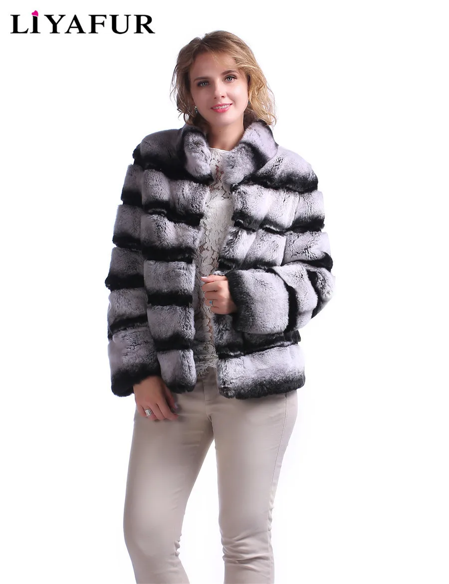 LIYAFUR New Fashion Real Rex Rabbit Chinchilla Fur Coat For Women Winter Warm Jacket With Stand Fur Collar Luxury Outerwear
LIYAFUR New Fashion Real Rex Rabbit Chinchilla Fur Coat For Women Winter Warm Jacket With Stand Fur Collar Luxury Outerwear