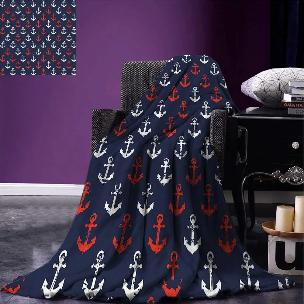 Anchor Throw Blanket Abstract Sea Theme with Grunge Display Worn Looking Marine Icons Warm Microfiber
Anchor Throw Blanket Abstract Sea Theme with Grunge Display Worn Looking Marine Icons Warm Microfiber