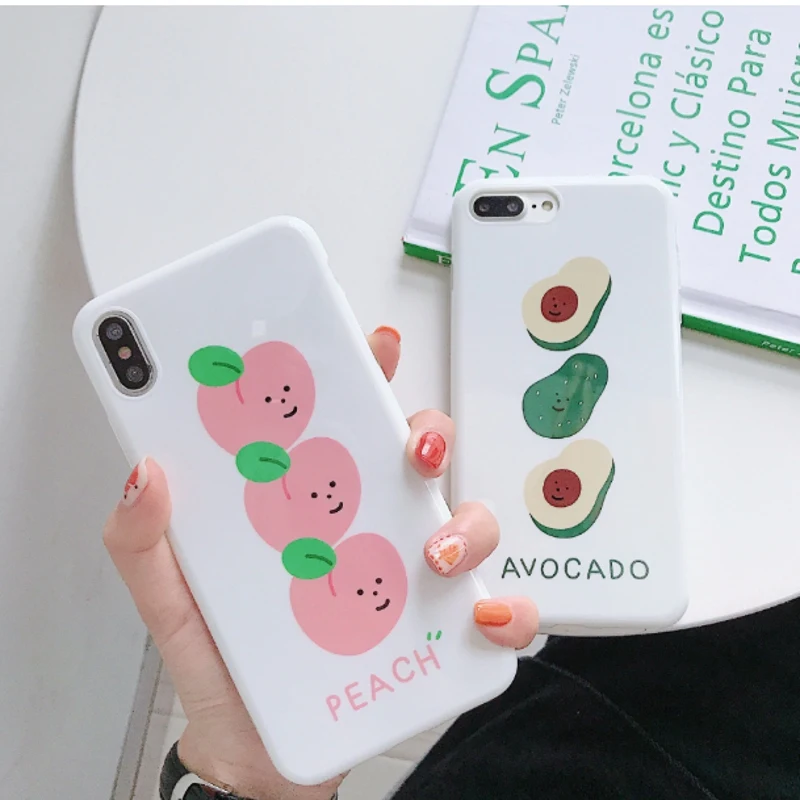 Летний чехол с принтом авокадо для Iphone 8 Plus Силиконовый ТПУ 6 S 7 X XS Max XR чехлы |