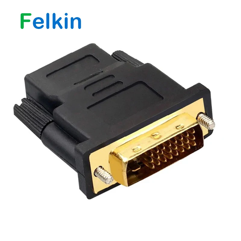Felkin DVI to HDMI-compatible 24k Gold Plated Plug HDMI-compatible to DVI 24+1 Pin 1080P Video Converter for PC HDTV Projector
Felkin DVI to HDMI-compatible 24k Gold Plated Plug HDMI-compatible to DVI 24+1 Pin 1080P Video Converter for PC HDTV Projector