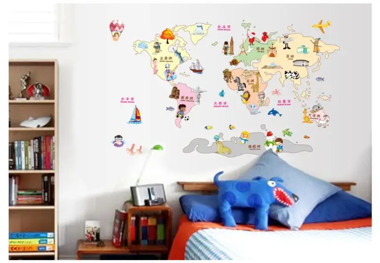 Free Shipping World Map Wall Sticker /Wall Stickers Of World Maps DIY Decoration Map Sticker Wall For Kids/Babay Room Nursery
Free Shipping World Map Wall Sticker /Wall Stickers Of World Maps DIY Decoration Map Sticker Wall For Kids/Babay Room Nursery