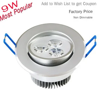 9W 3x3W AC100-245V LED Downlight Recessed Light No Dimmable Cool White Warm White LED Lamp For Home Decration Indoor Lighting
9W 3x3W AC100-245V LED Downlight Recessed Light No Dimmable Cool White Warm White LED Lamp For Home Decration Indoor Lighting