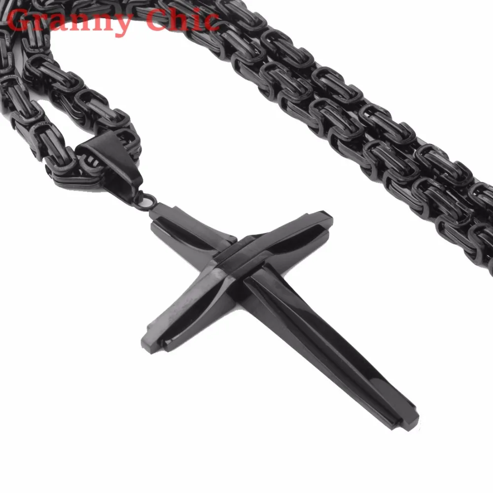 Granny Chic High Quality 316L Stainless Steel Chain Knight Cross Silver Gold Black Color Mens 18-40" choose Necklace Pendant
Granny Chic High Quality 316L Stainless Steel Chain Knight Cross Silver Gold Black Color Mens 18-40" choose Necklace Pendant